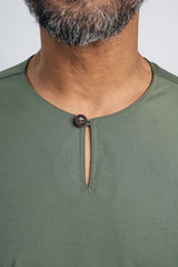 Patawali Modern Fit Baju Melayu Teluk Belanga - Pickle Green