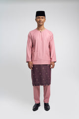 Patawali Modern Fit Baju Melayu Teluk Belanga - Dusty Pink