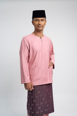 Patawali Modern Fit Baju Melayu Teluk Belanga - Dusty Pink