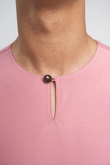 Patawali Modern Fit Baju Melayu Teluk Belanga - Dusty Pink