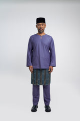 Patawali Modern Fit Baju Melayu Teluk Belanga - Purple Yam