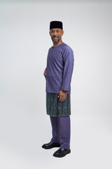Patawali Modern Fit Baju Melayu Teluk Belanga - Purple Yam
