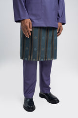 Patawali Modern Fit Baju Melayu Teluk Belanga - Purple Yam