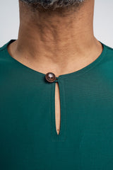 Patawali Modern Fit Baju Melayu Teluk Belanga - Emerald Green