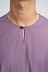 Patawali Modern Fit Baju Melayu Teluk Belanga - Dusty Lilac