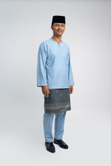 Patawali Modern Fit Baju Melayu Teluk Belanga - Light Blue