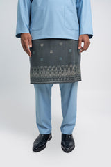 Patawali Modern Fit Baju Melayu Teluk Belanga - Light Blue