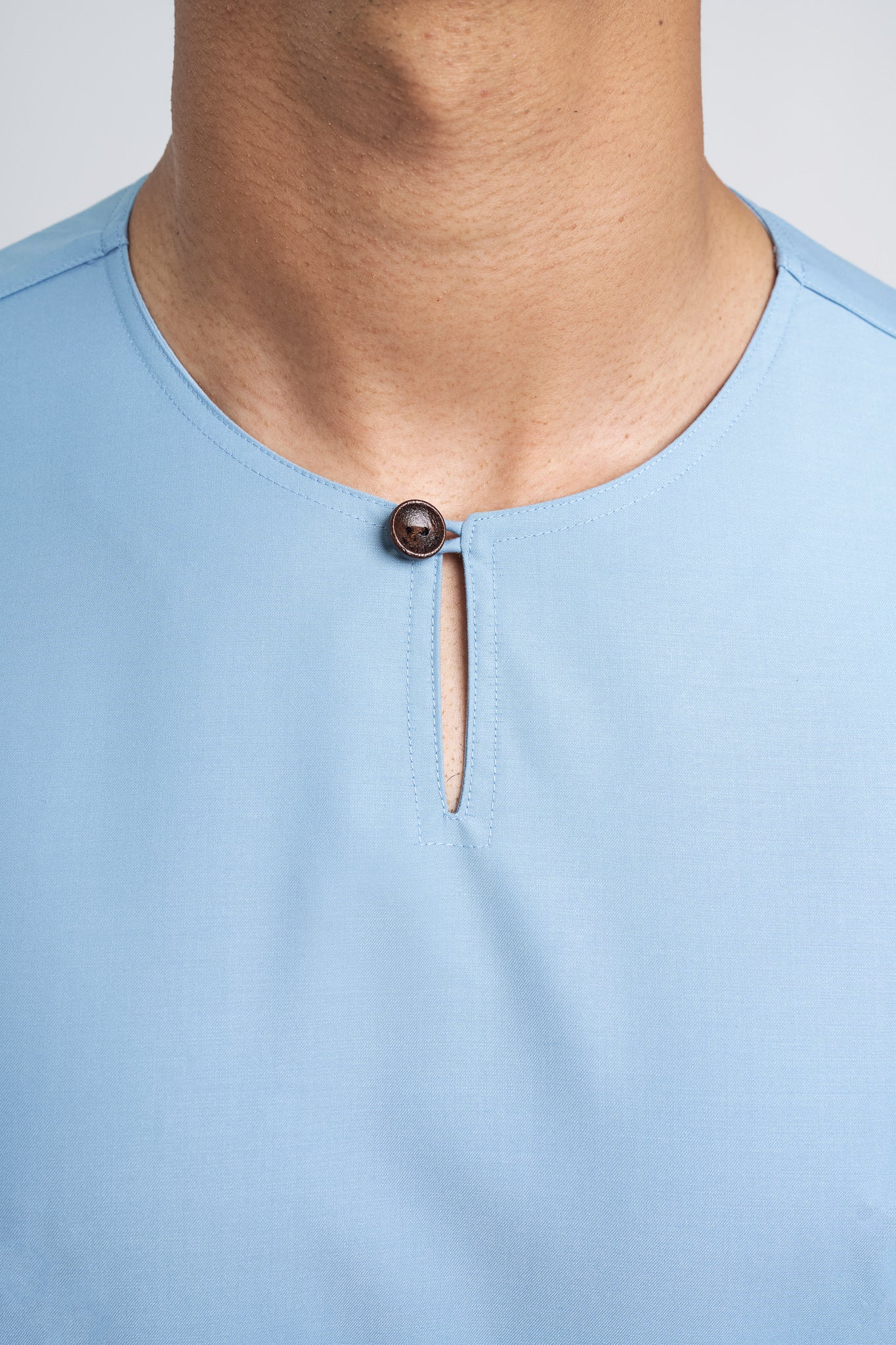 Patawali Modern Fit Baju Melayu Teluk Belanga - Light Blue