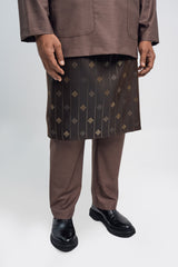 Patawali Modern Fit Baju Melayu Teluk Belanga - Espresso