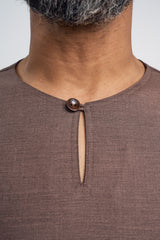 Patawali Modern Fit Baju Melayu Teluk Belanga - Espresso