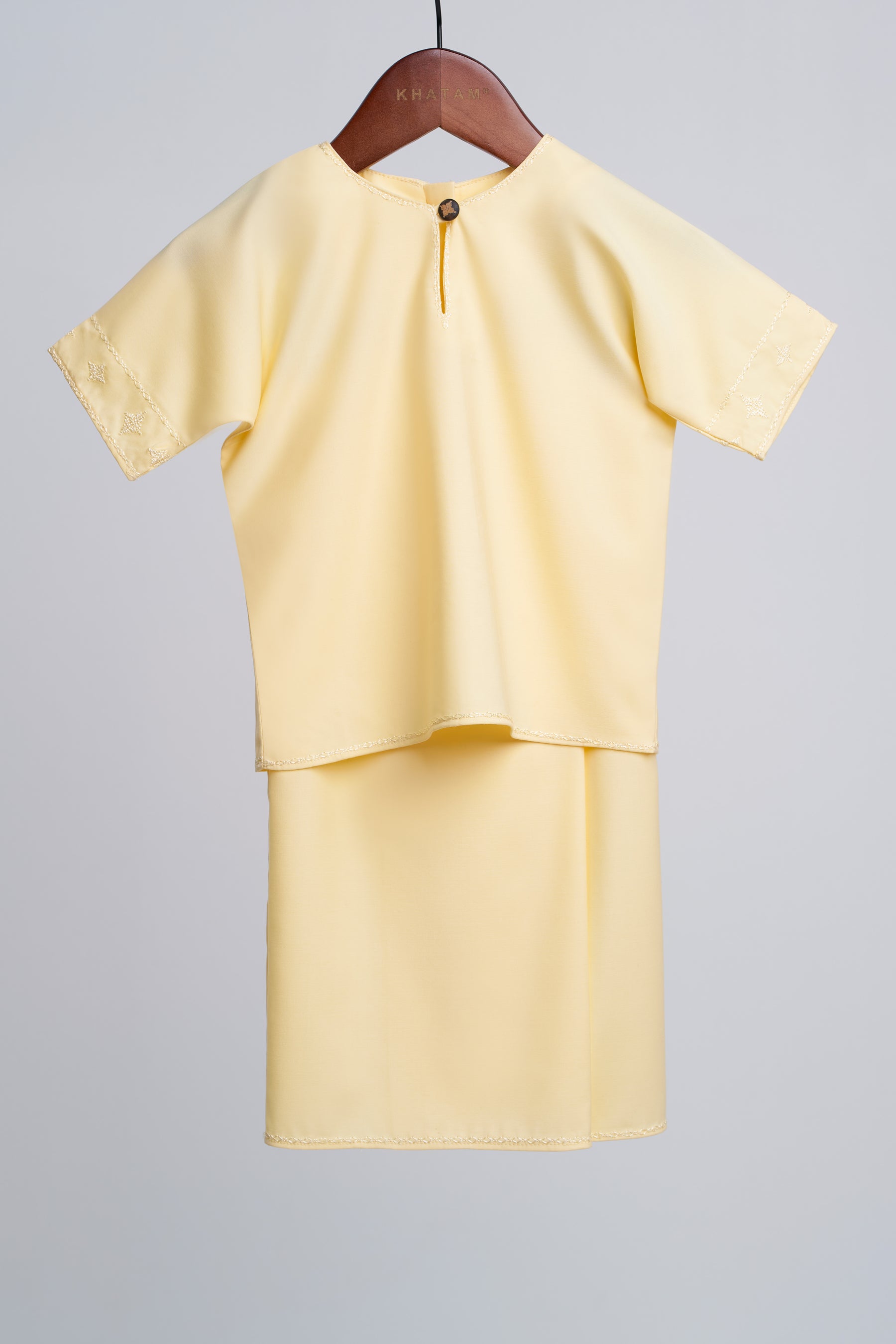 Patawali Baby Girls Baju Kurung - Kuning Langsat