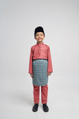 Patawali Boys Baju Melayu Cekak Musang - Dark Rose