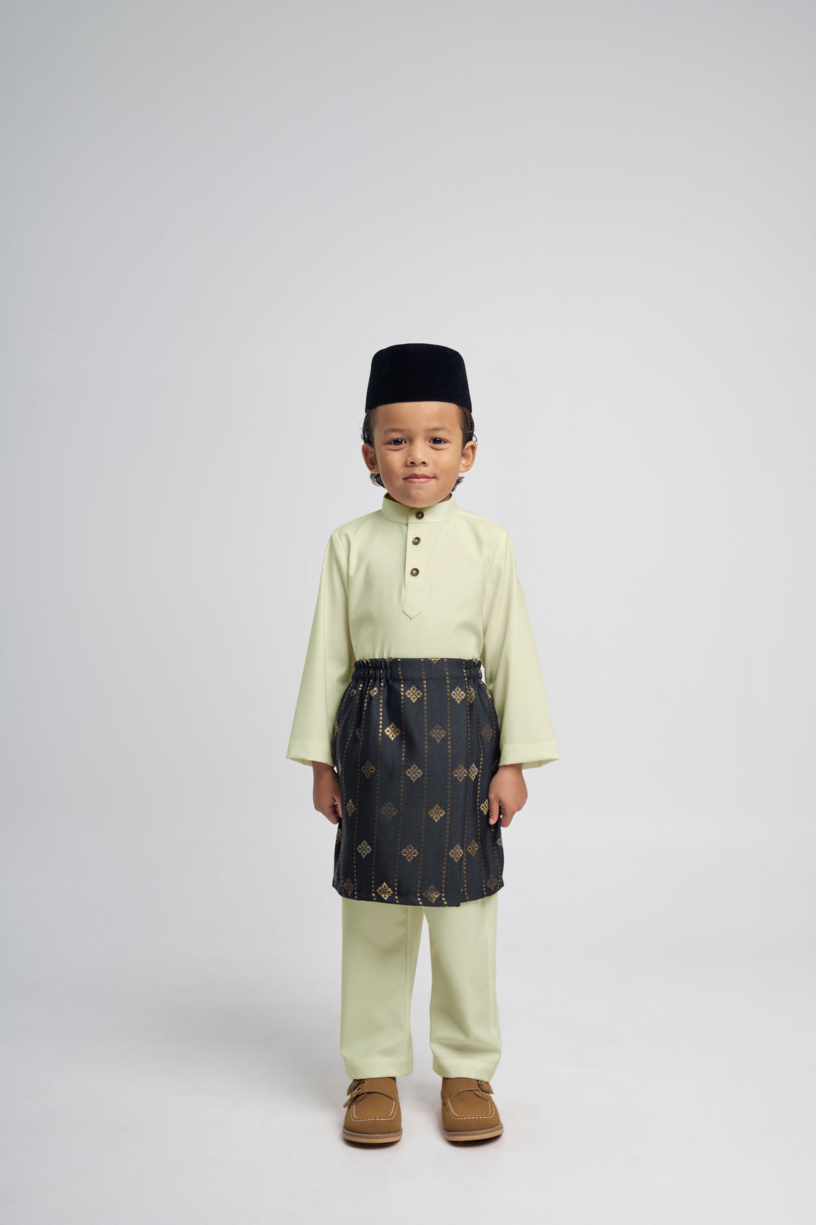 Patawali Boys Baju Melayu Cekak Musang - Honeydew