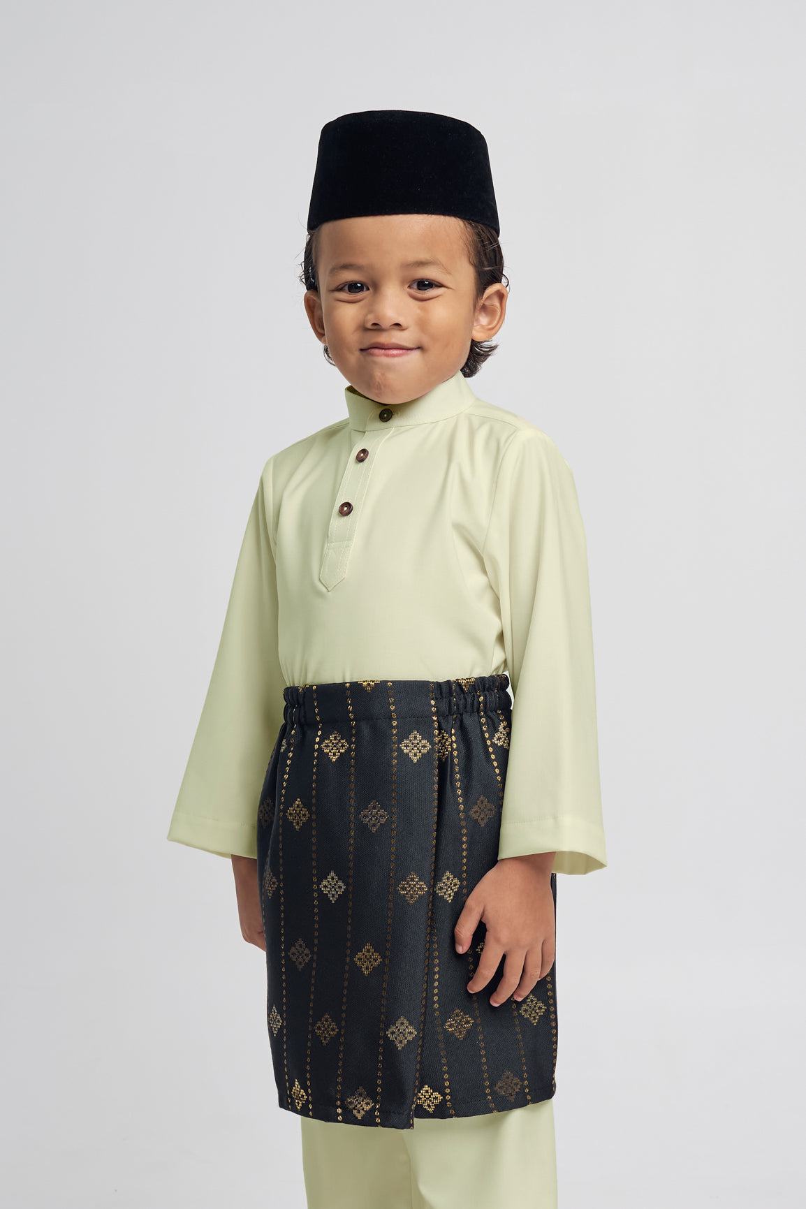 Patawali Boys Baju Melayu Cekak Musang - Honeydew