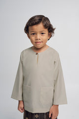Patawali Boys Baju Melayu Teluk Belanga - Light Khaki