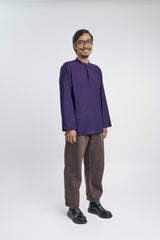 Patawali Collared Top  - Dark Indigo