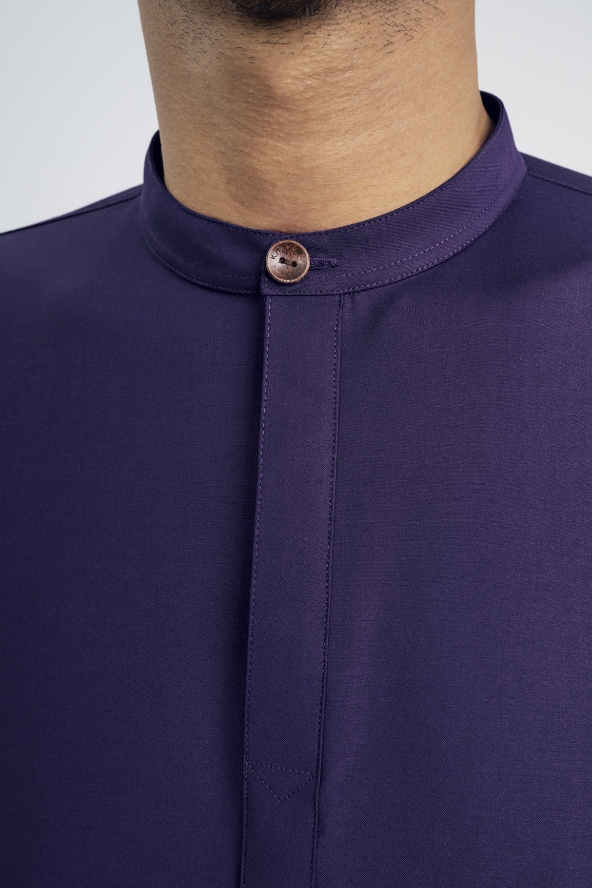 Patawali Collared Top  - Dark Indigo