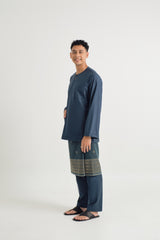 Patawali Classic Fit Baju Melayu Teluk Belanga - Peacock Green