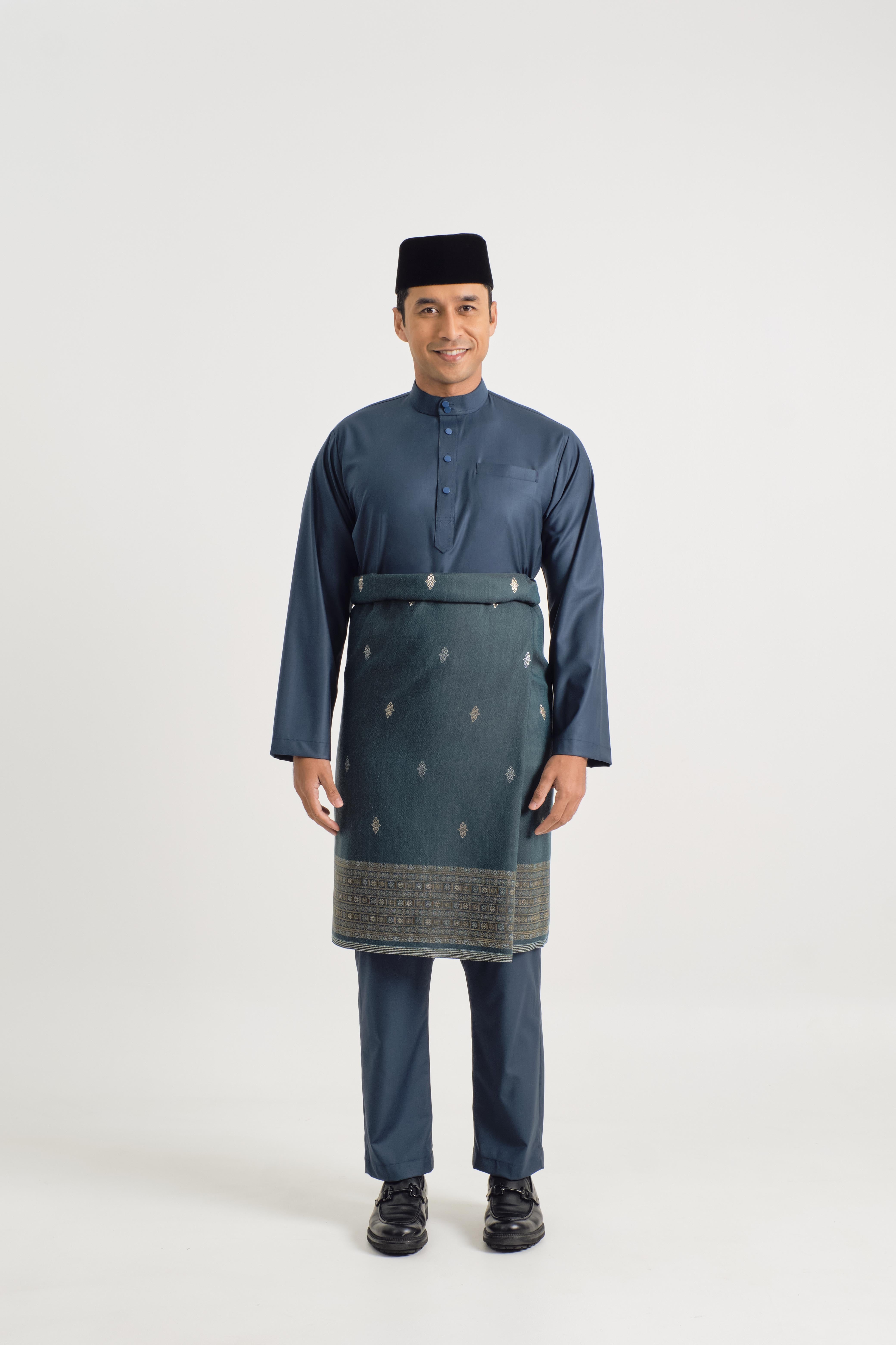 Patawali Baju Melayu Cekak Musang - Peacock Green