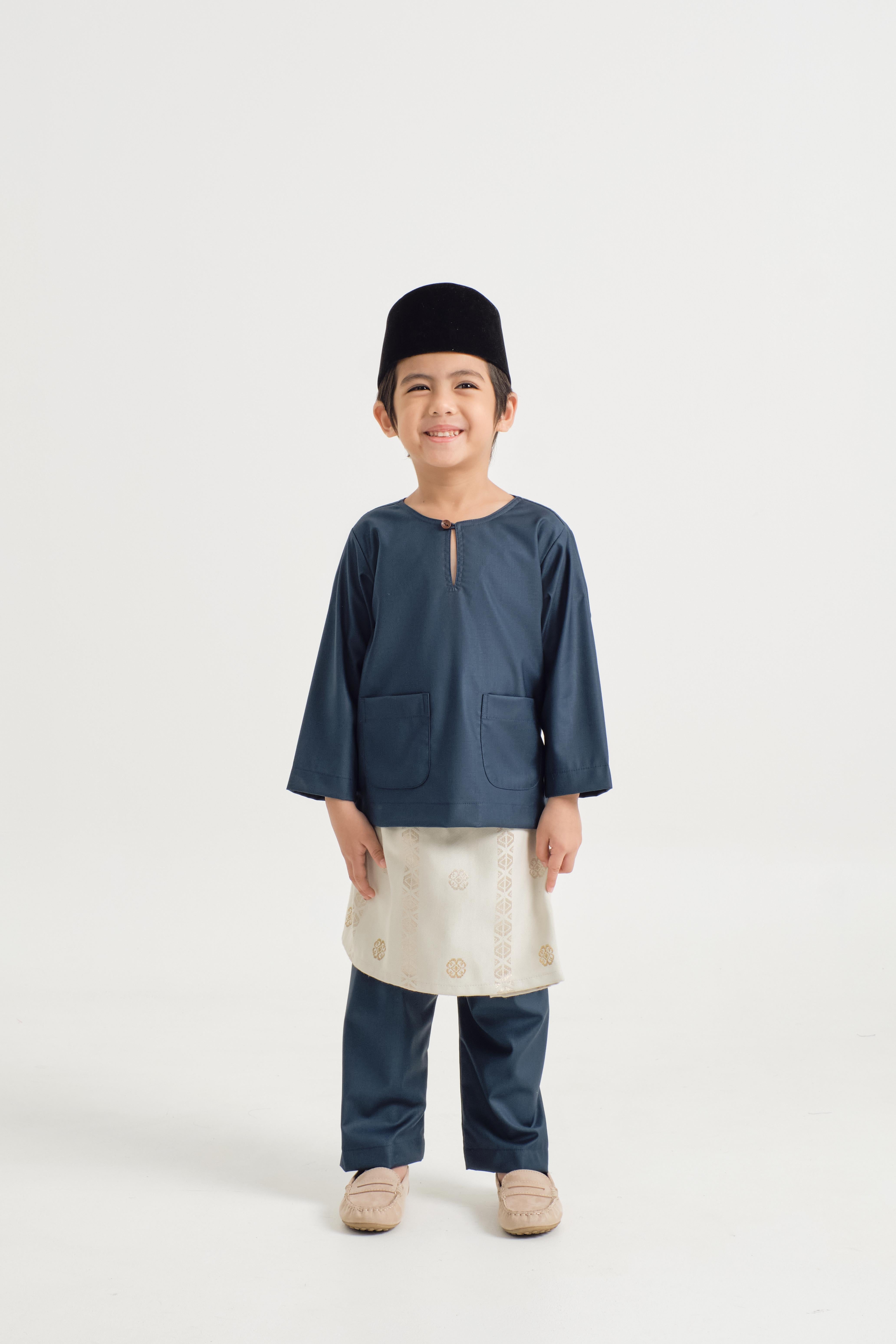 Patawali Boys Baju Melayu Teluk Belanga - Peacock Green