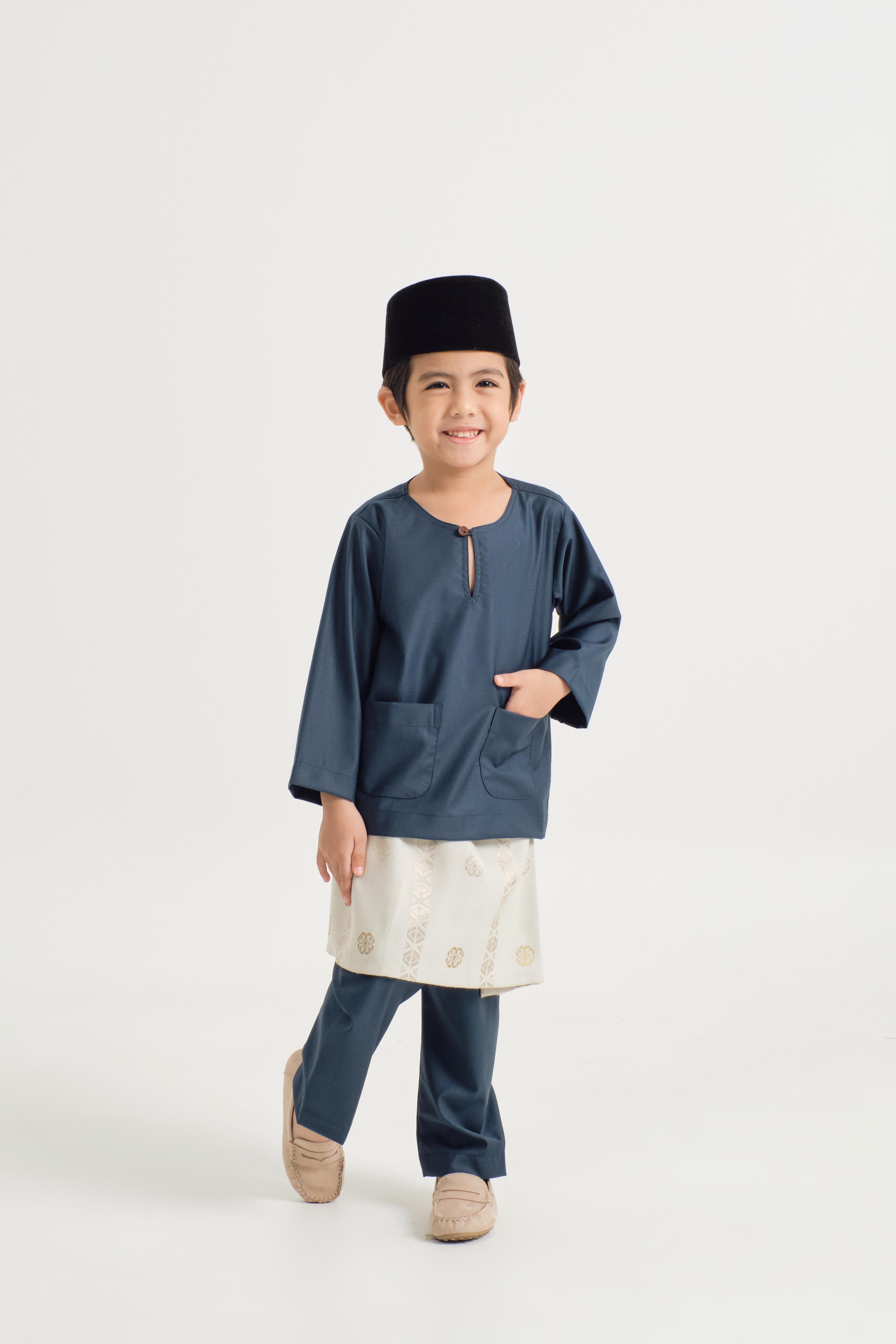 Patawali Boys Baju Melayu Teluk Belanga - Peacock Green