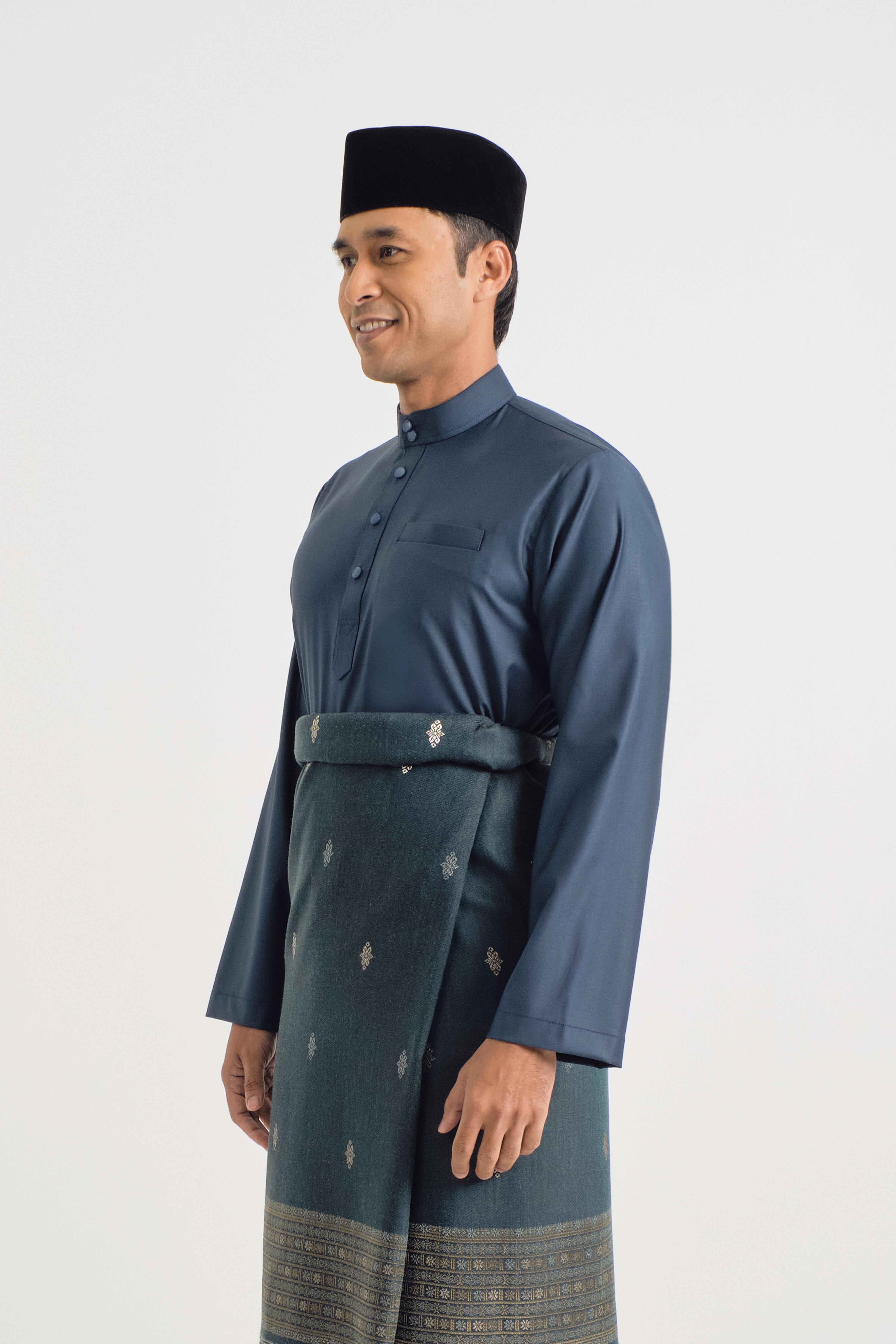 Patawali Baju Melayu Cekak Musang - Peacock Green