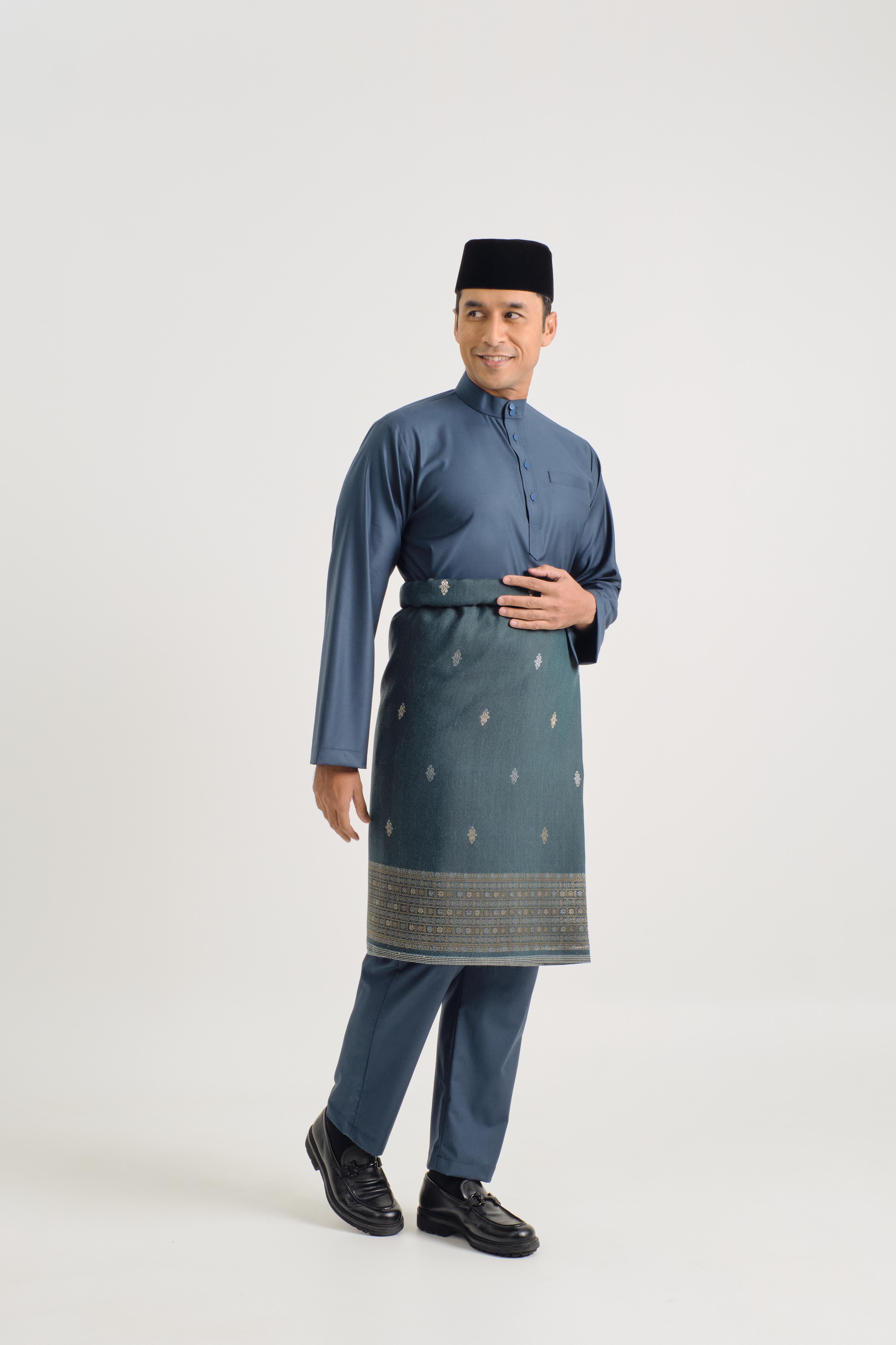 Patawali Baju Melayu Cekak Musang - Peacock Green