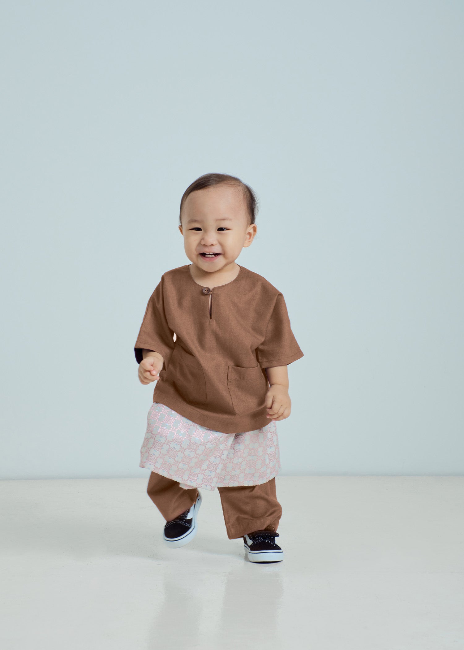 Patawali Baby Boys Baju Melayu Teluk Belanga - Peanut
