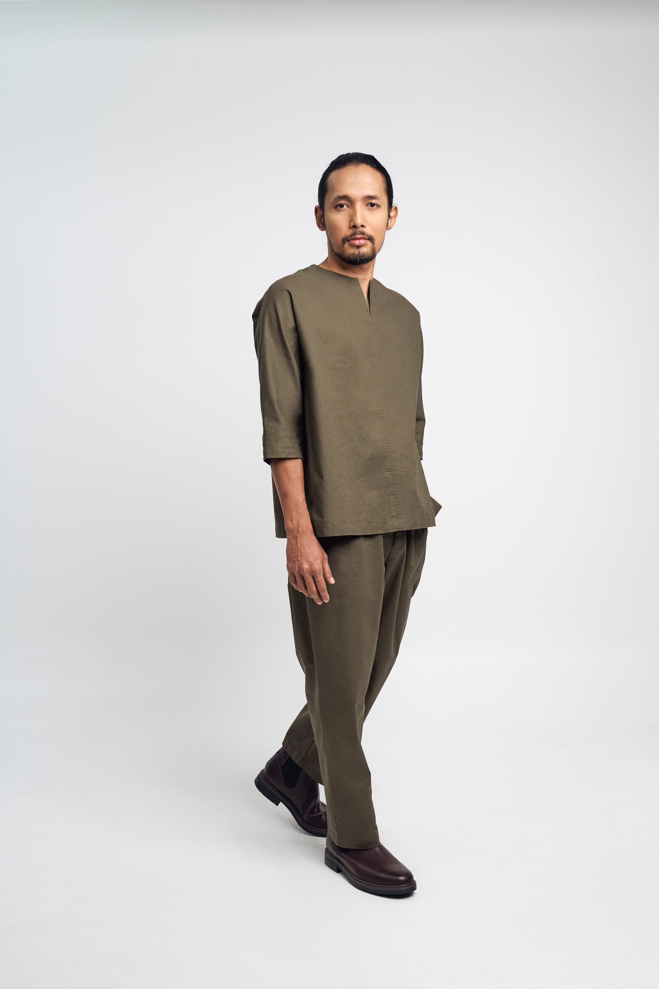 Pesatiga Top with Pants - Burnt Olive