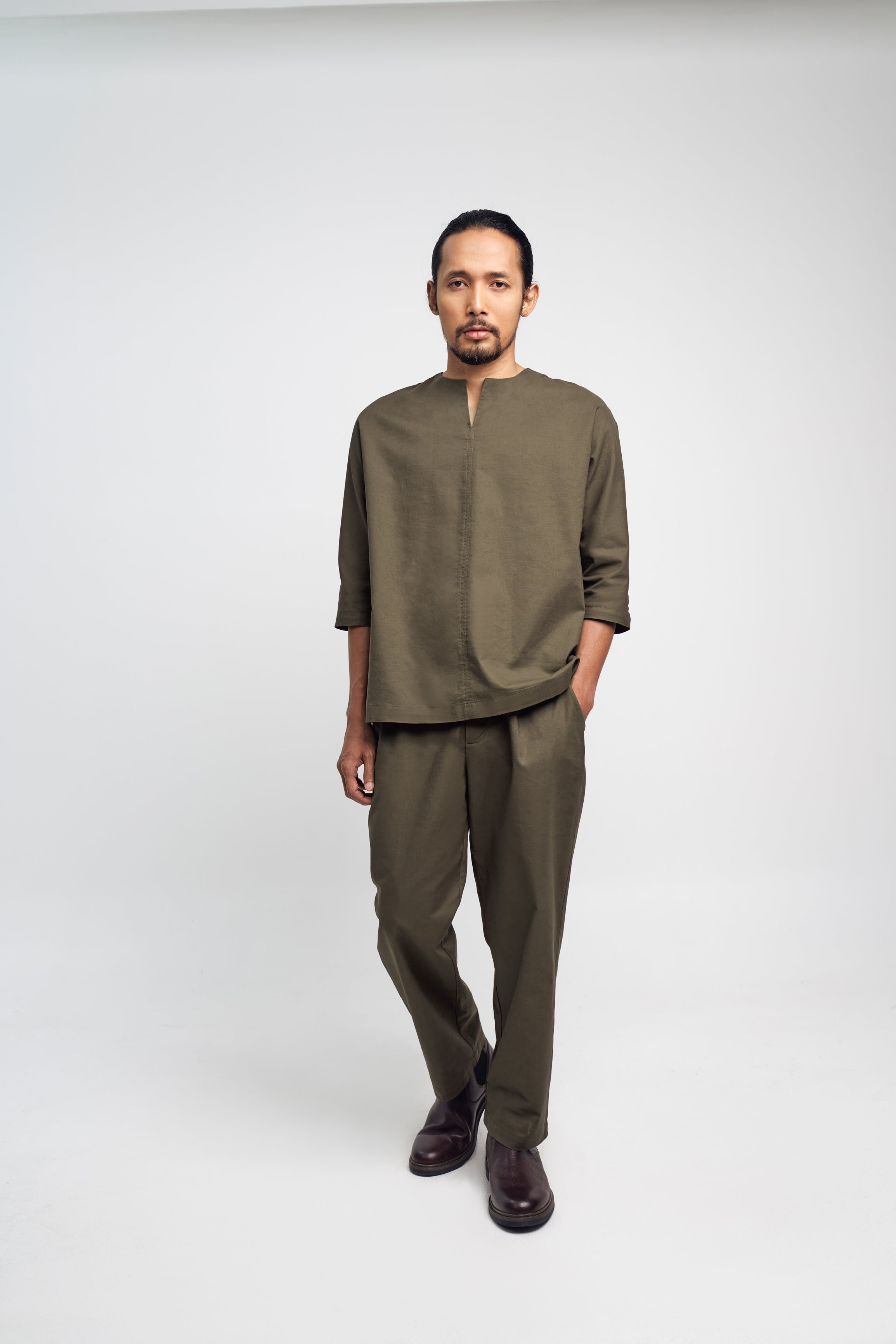 Pesatiga Top with Pants - Burnt Olive