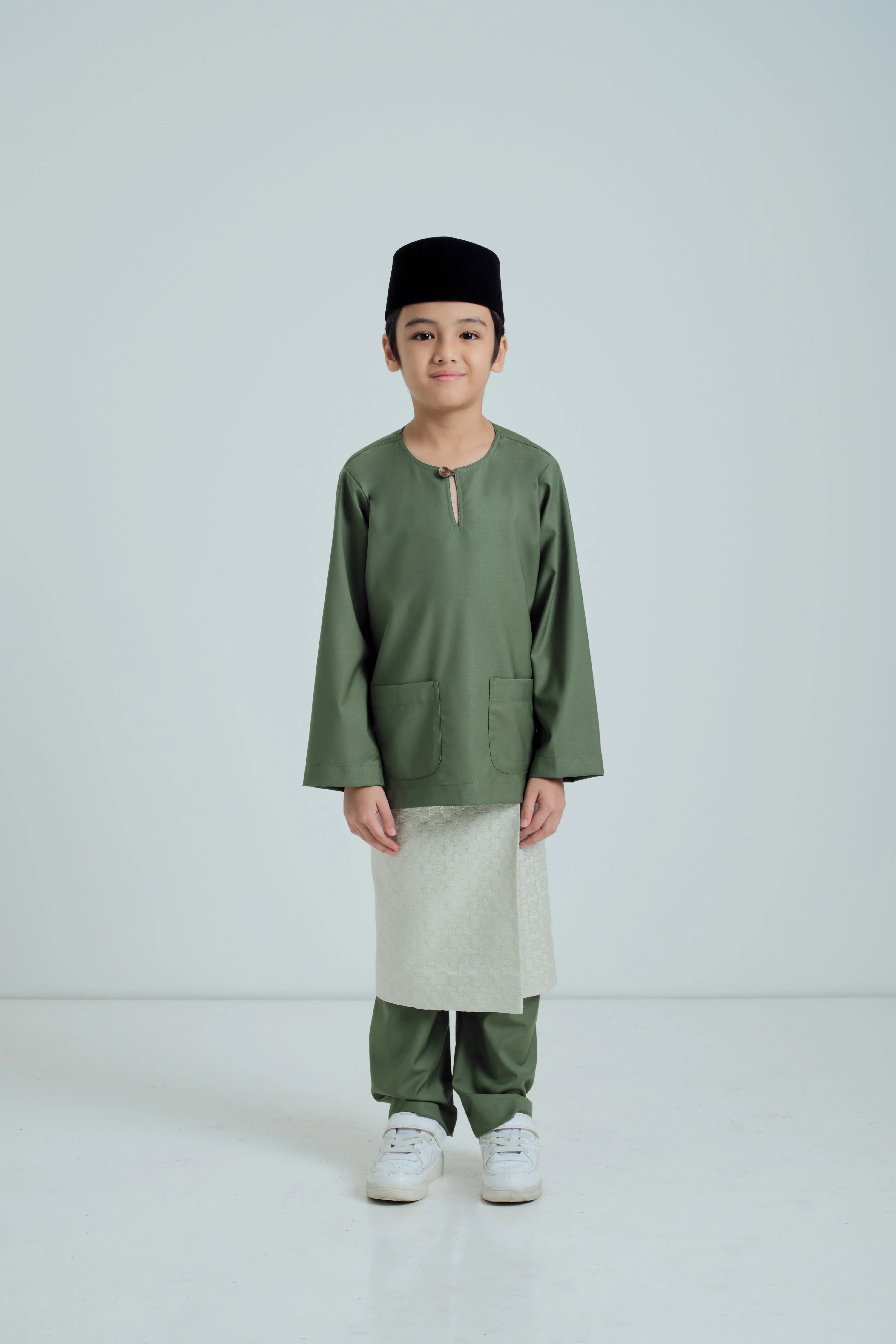 Patawali Boys Baju Melayu Teluk Belanga - Pickle Green