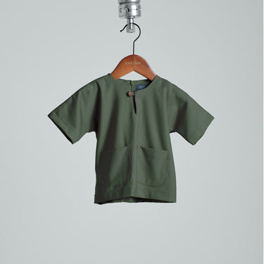 Patawali Baby Boys Baju Melayu Teluk Belanga - Pickle Green