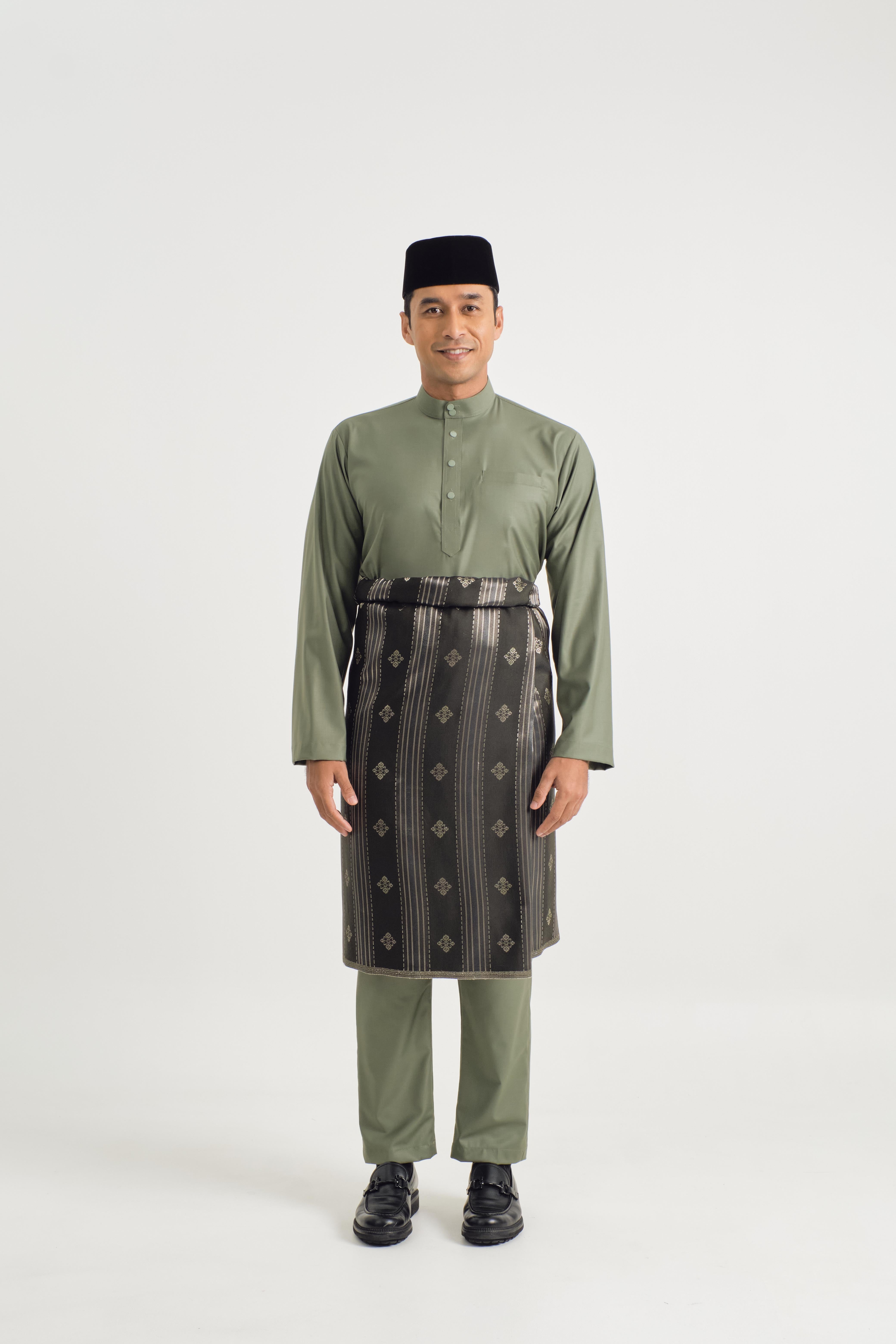 Patawali Baju Melayu Cekak Musang - Pickle Green