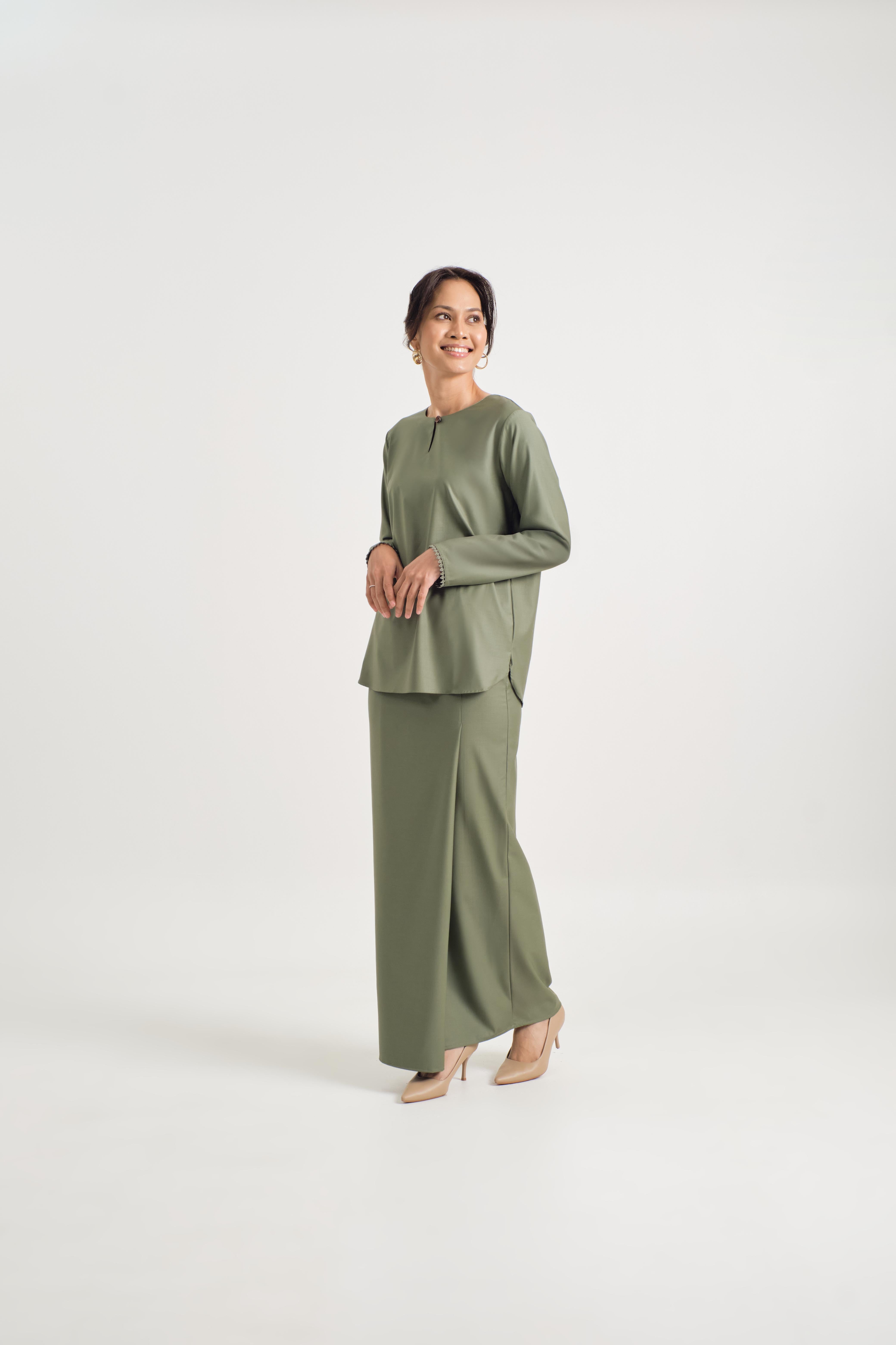 Patawali Baju Kurung - Pickle Green