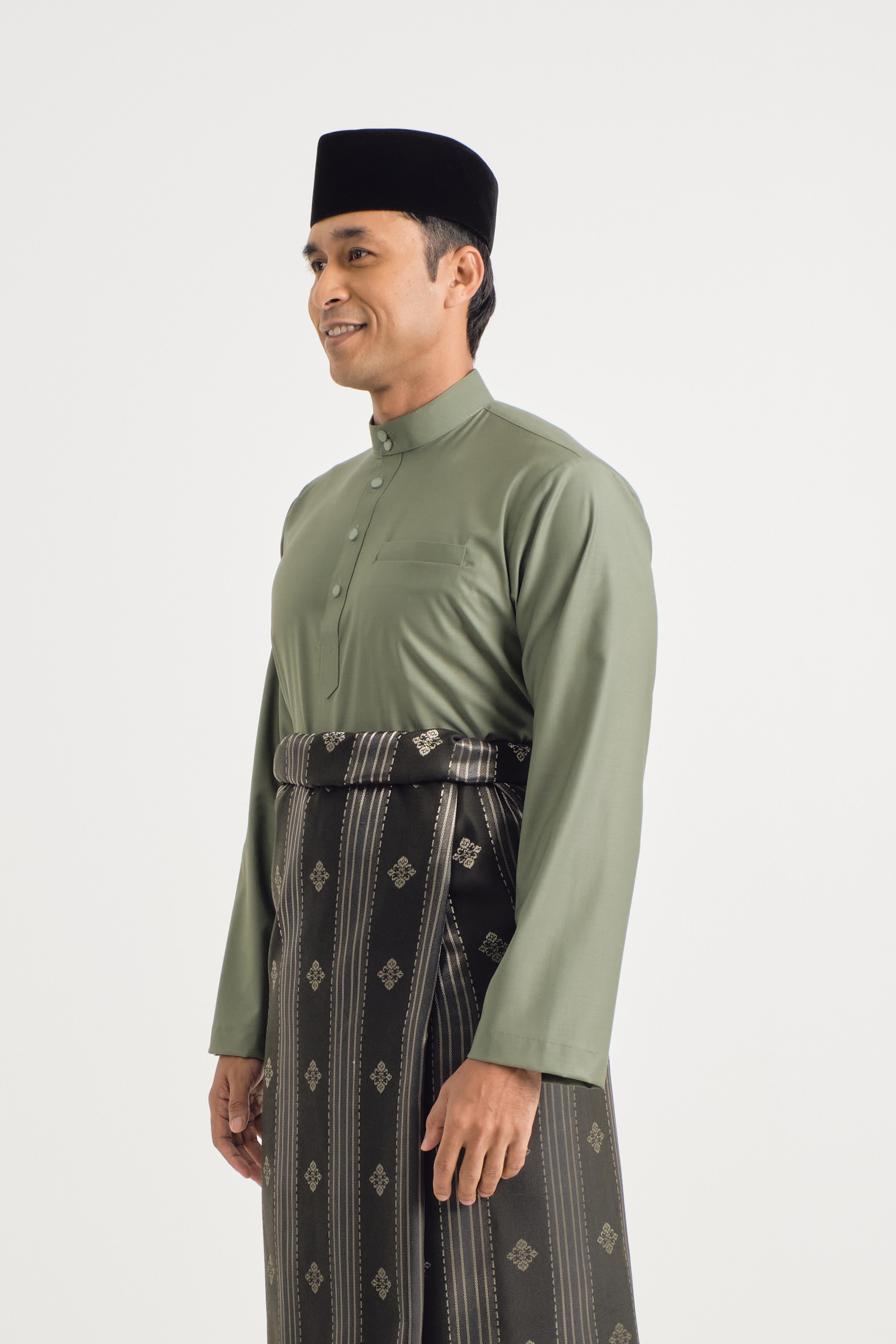 Patawali Baju Melayu Cekak Musang - Pickle Green