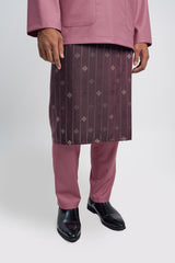 Patawali Modern Fit Baju Melayu Teluk Belanga - Pink Belacan