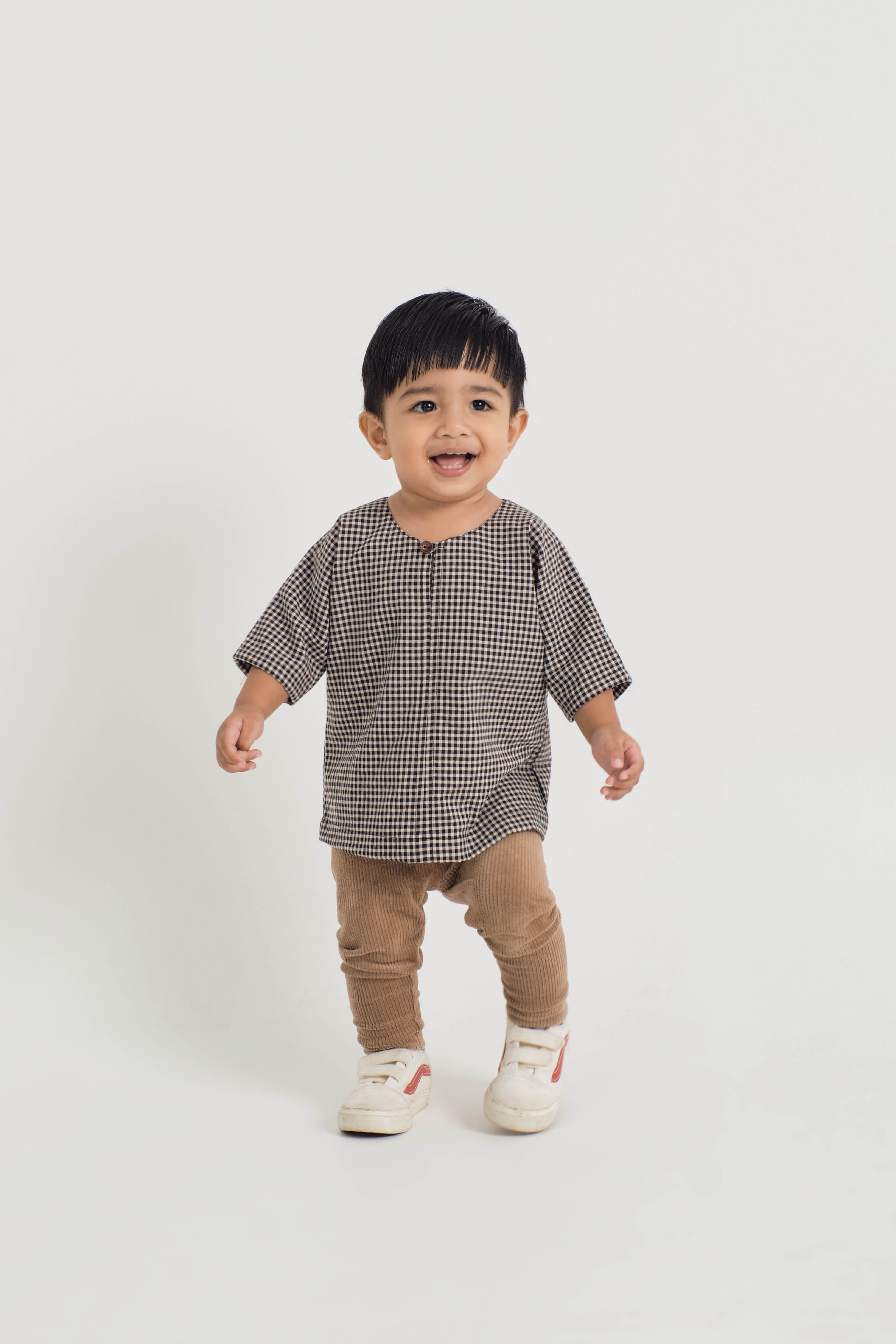 Jalenan Baby Boys Top - Plaid Black