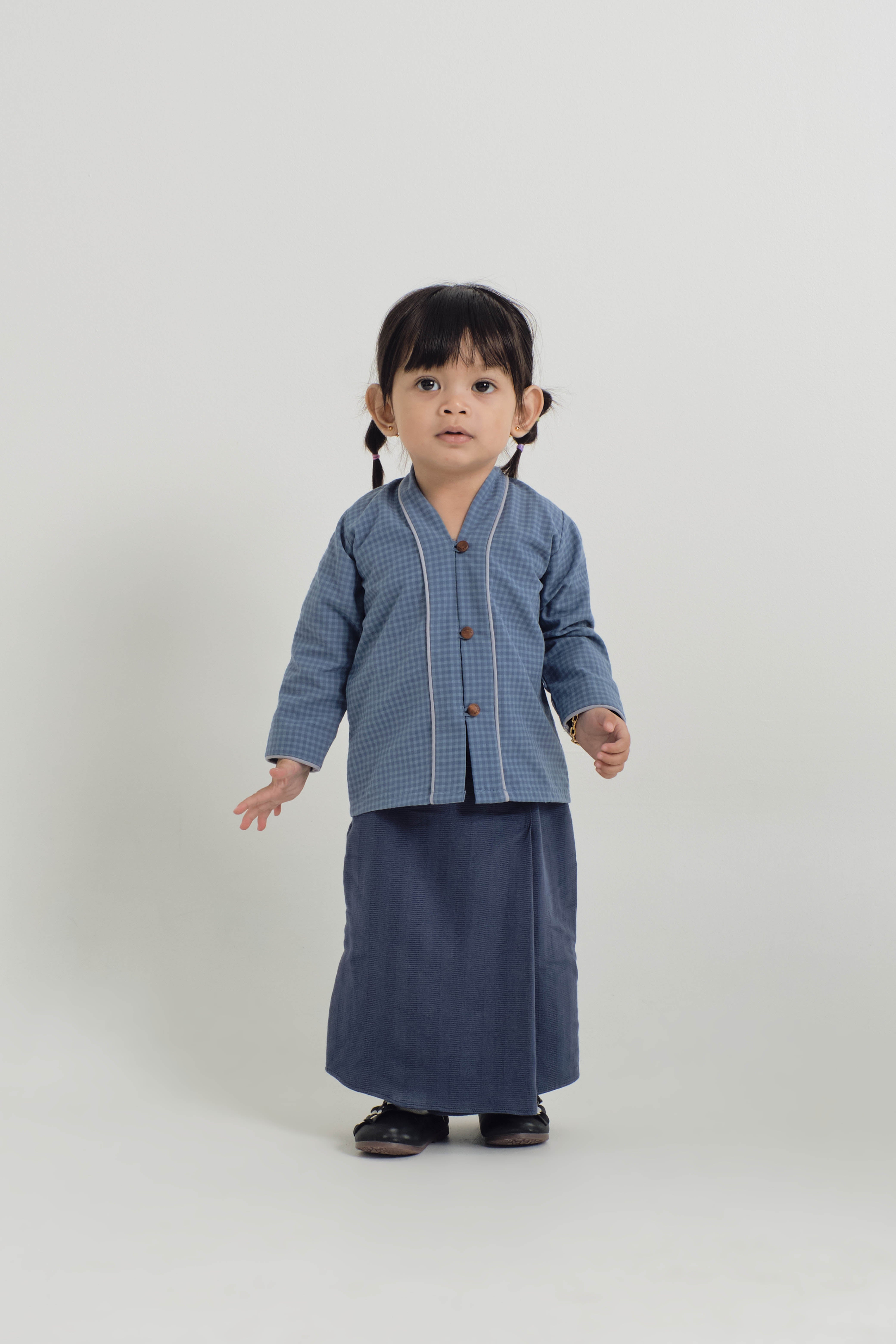 Jalenan Baby girls kebaya - Plaid Blue