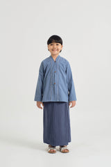 Jalenan Girls Kebaya - Plaid Blue