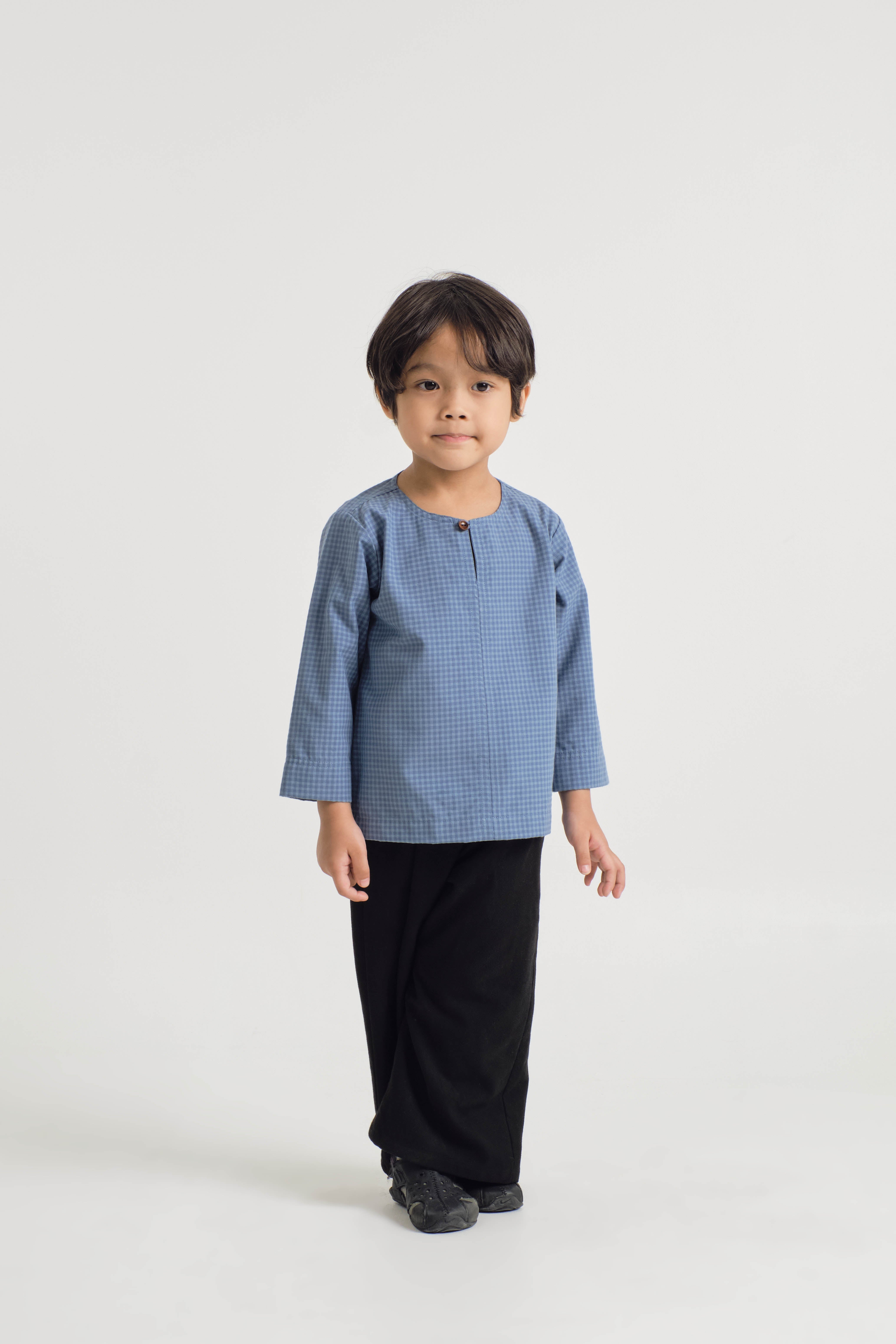 Jalenan Boys Top - Plaid Blue