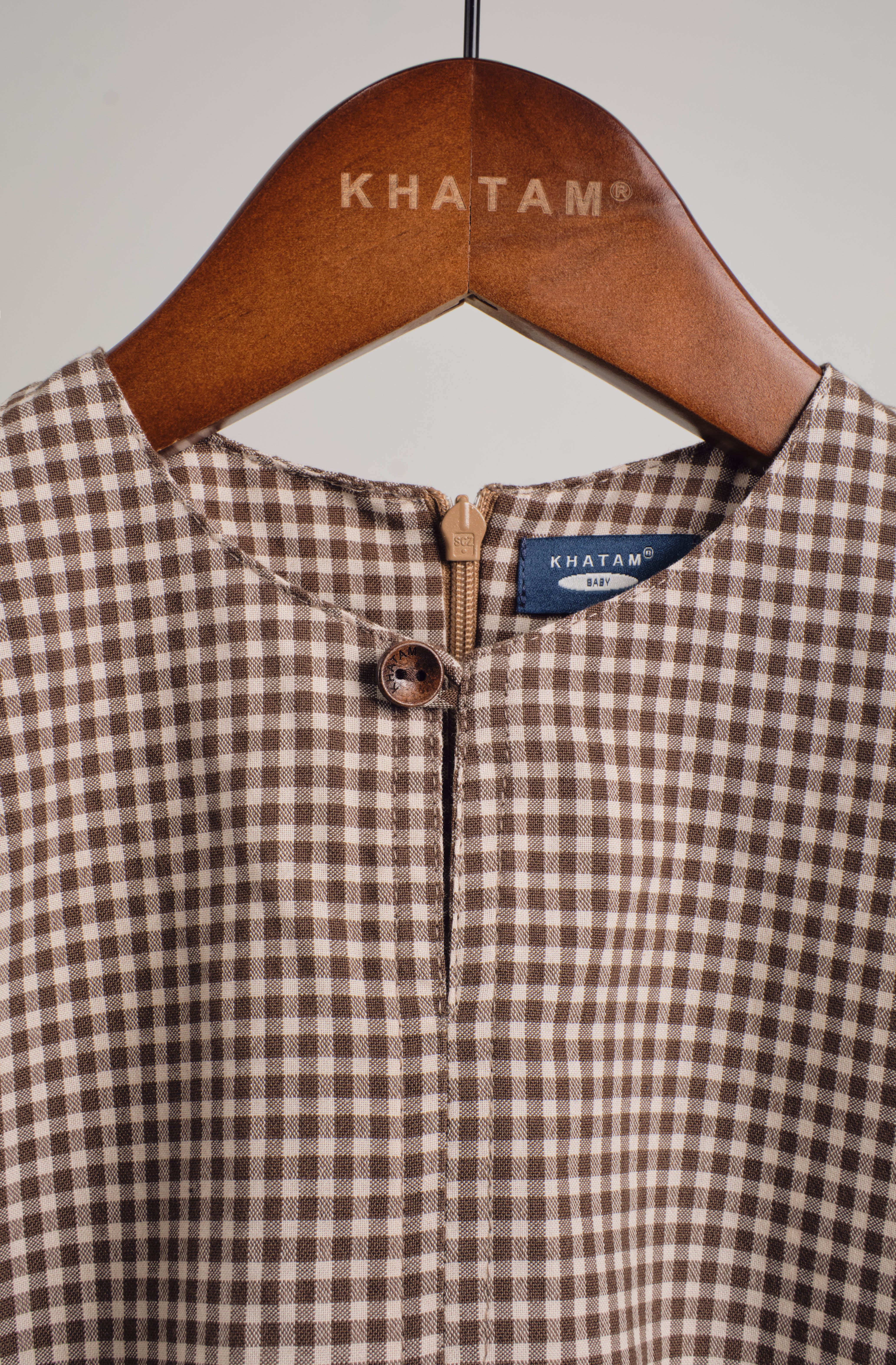 Jalenan Baby Boys Top - Plaid Brown