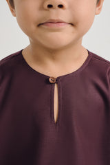 Patawali Boys Top - Plum
