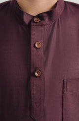 Patawali Boys Baju Melayu Cekak Musang - Plum
