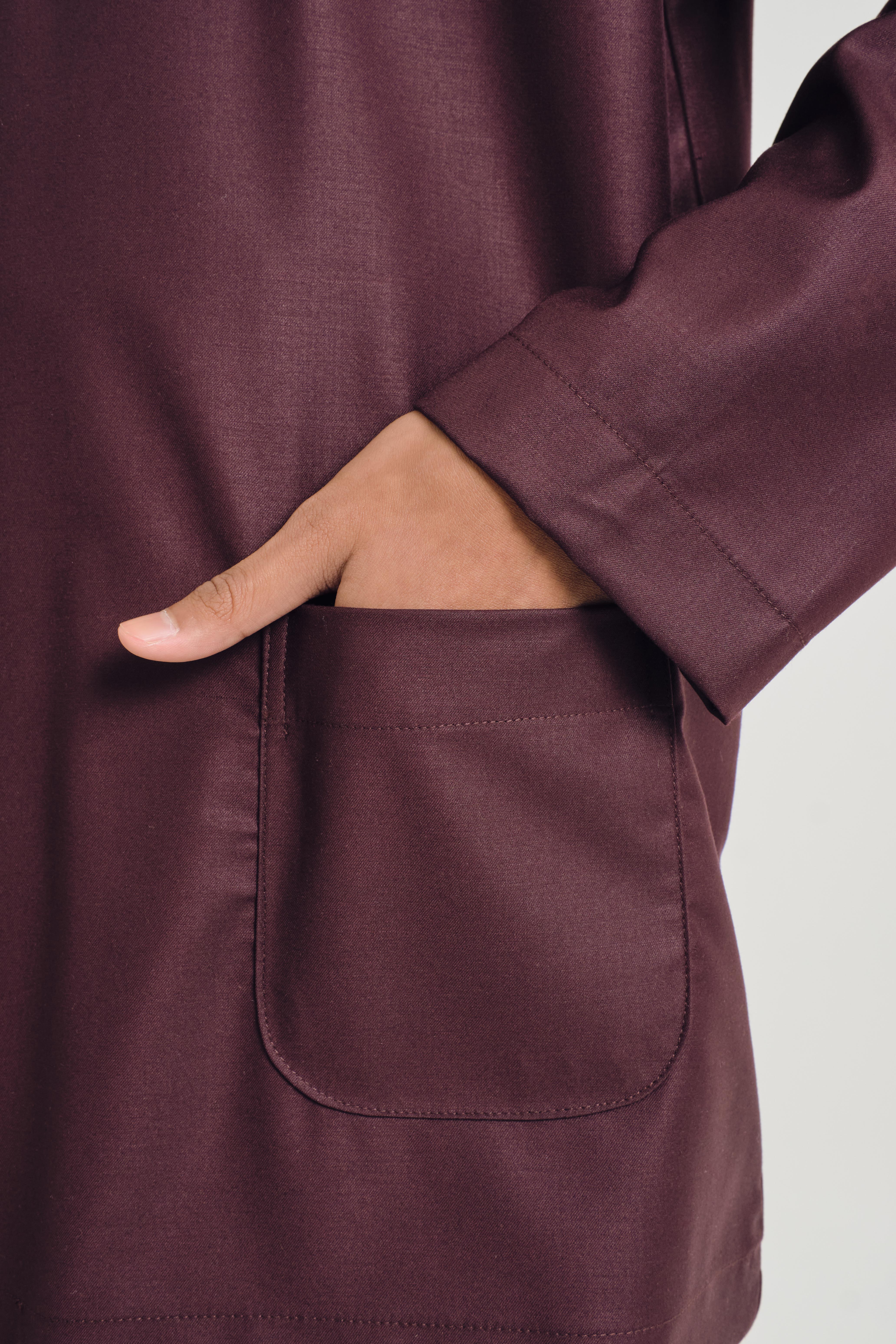 Patawali Boys Baju Melayu Teluk Belanga - Plum