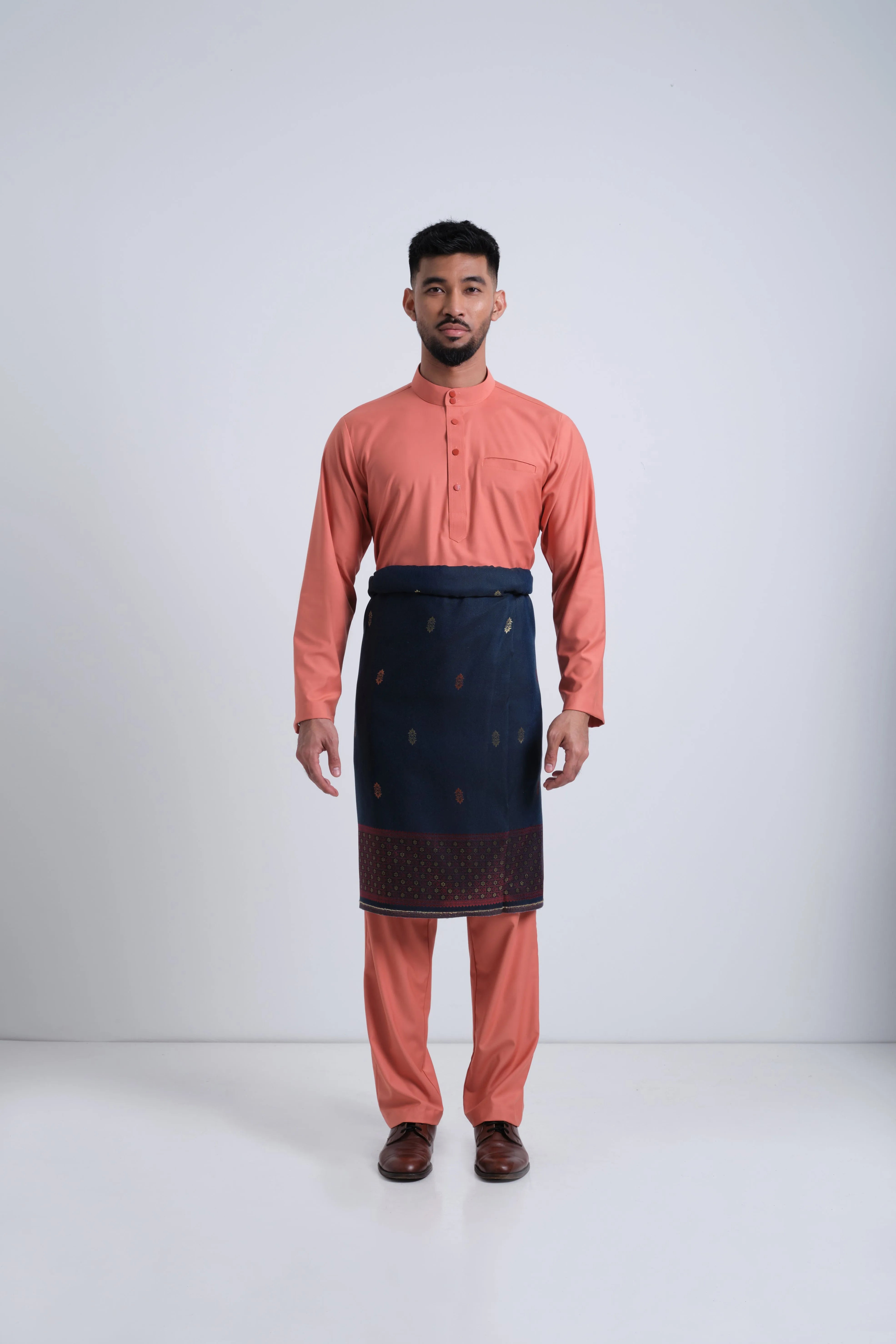 Patawali Baju Melayu Cekak Musang - Pumpkin