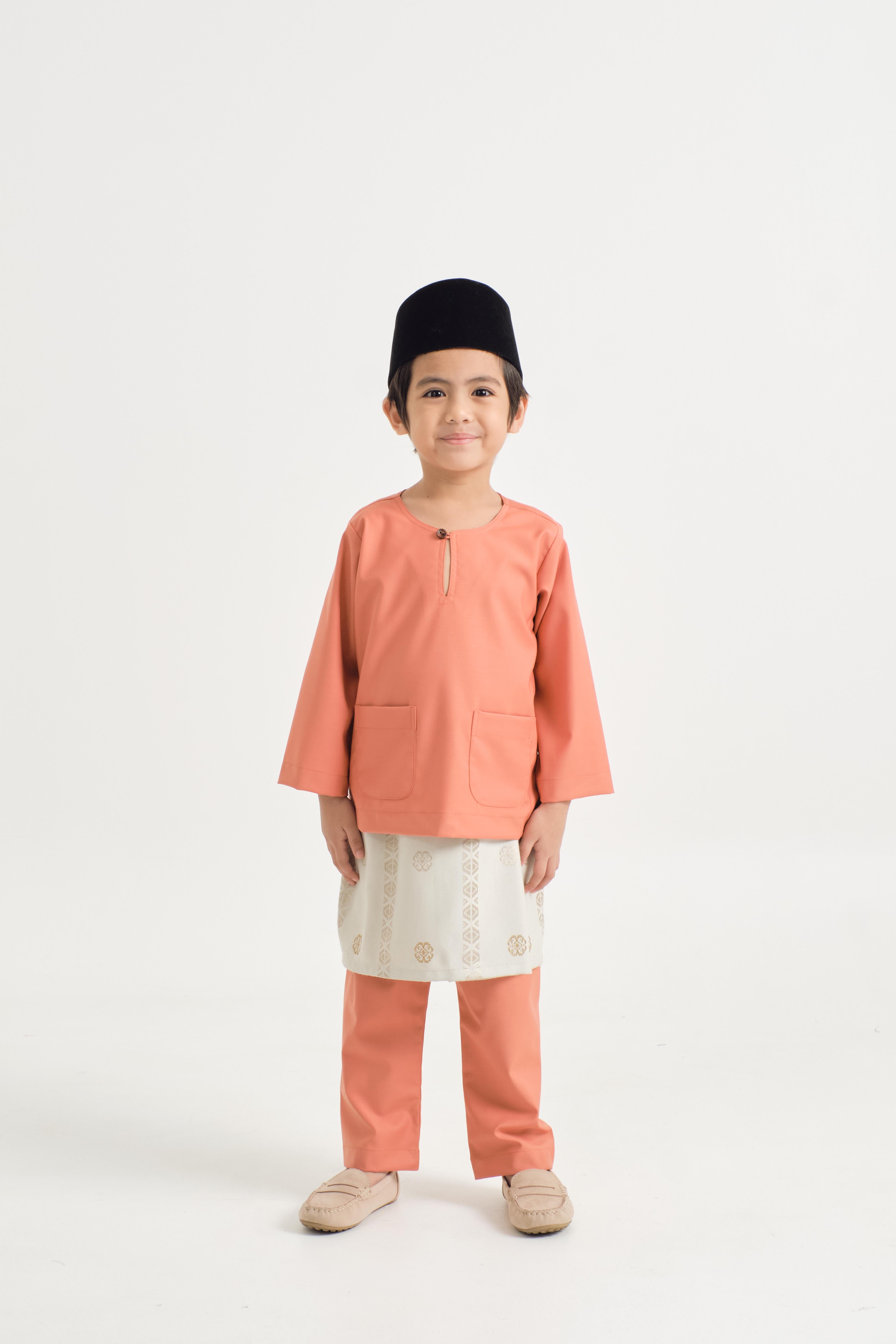 Patawali Boys Baju Melayu Teluk Belanga - Pumpkin