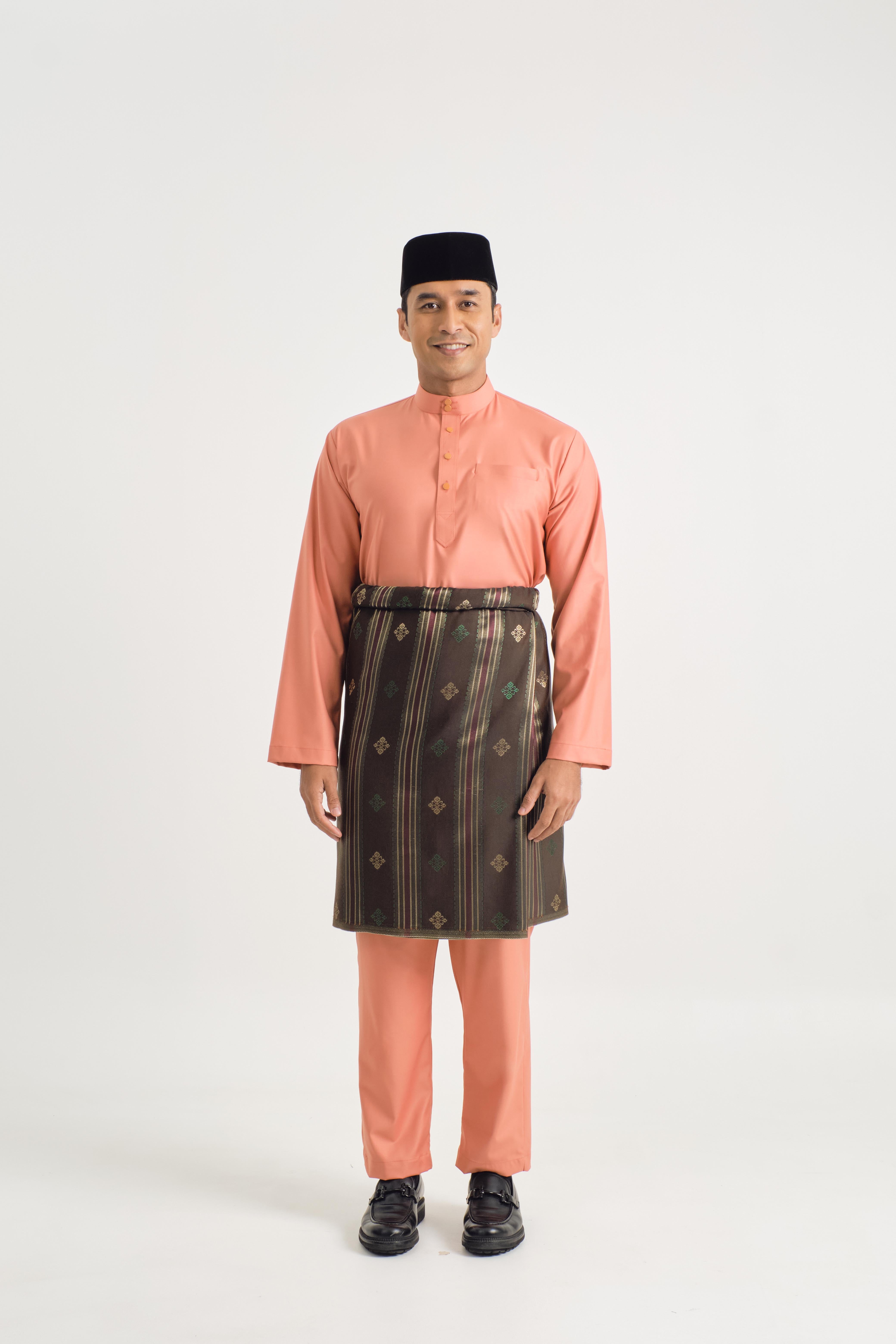 Patawali Baju Melayu Cekak Musang - Pumpkin