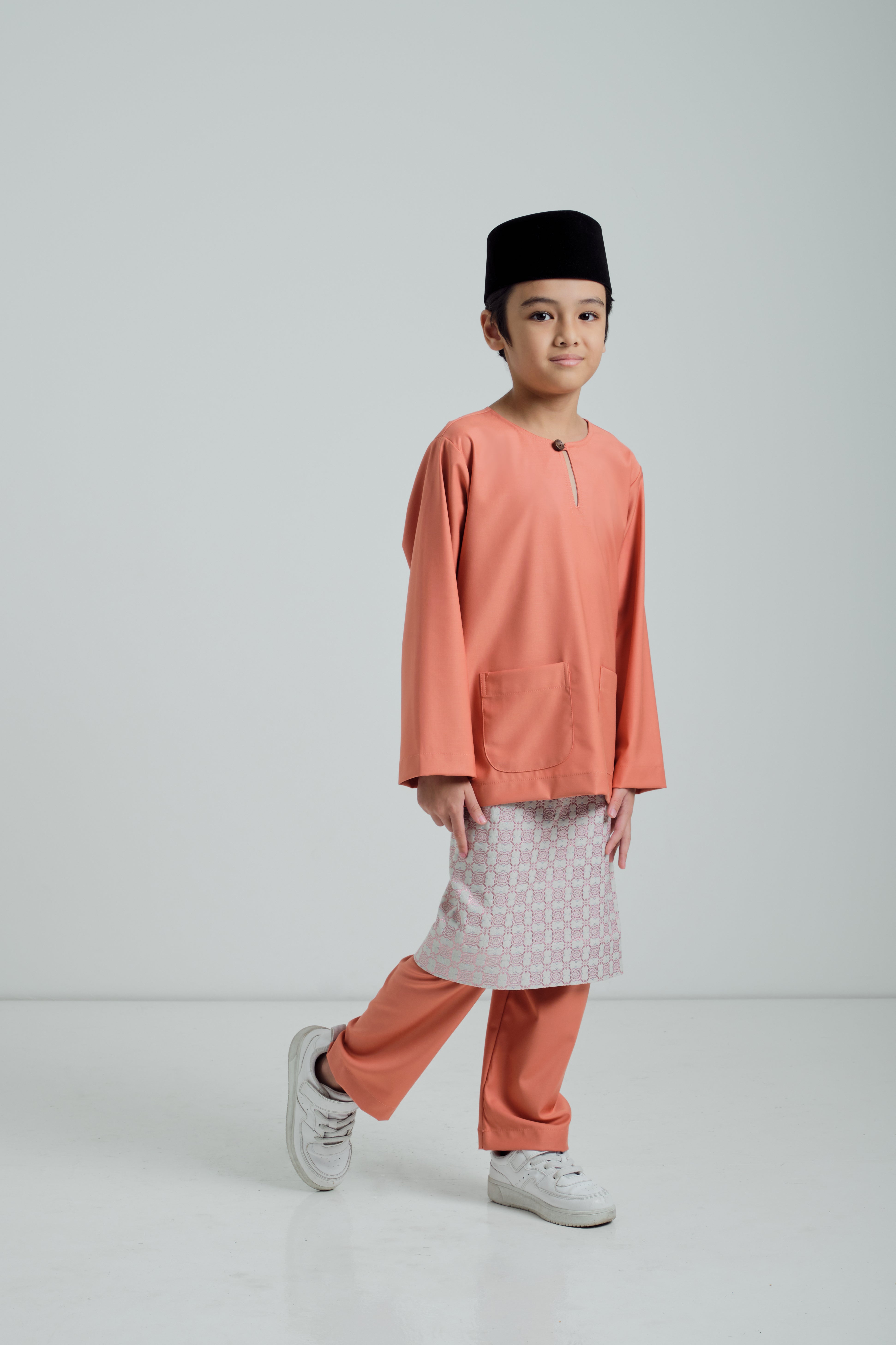 Patawali Boys Baju Melayu Teluk Belanga - Pumpkin