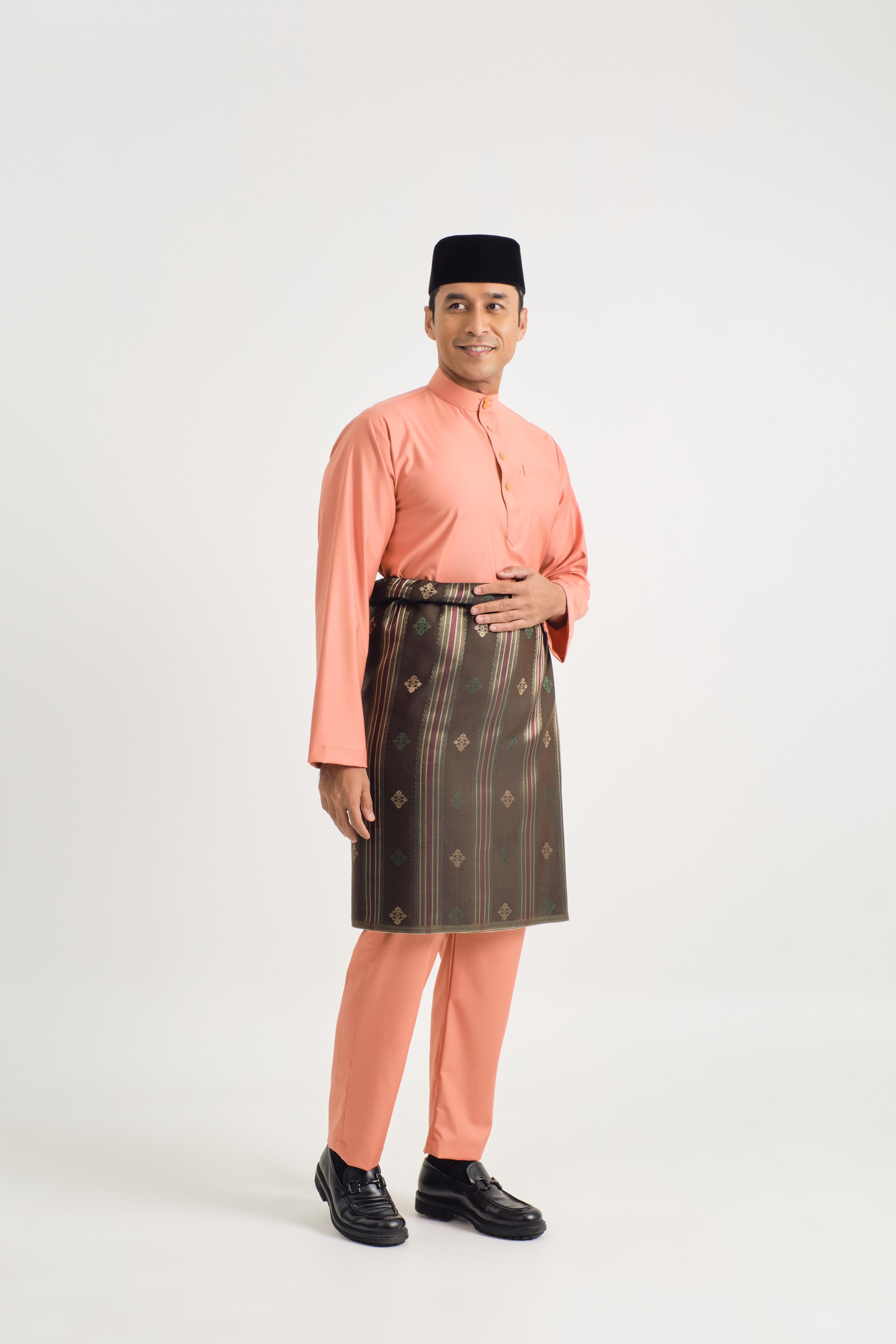 Patawali Baju Melayu Cekak Musang - Pumpkin