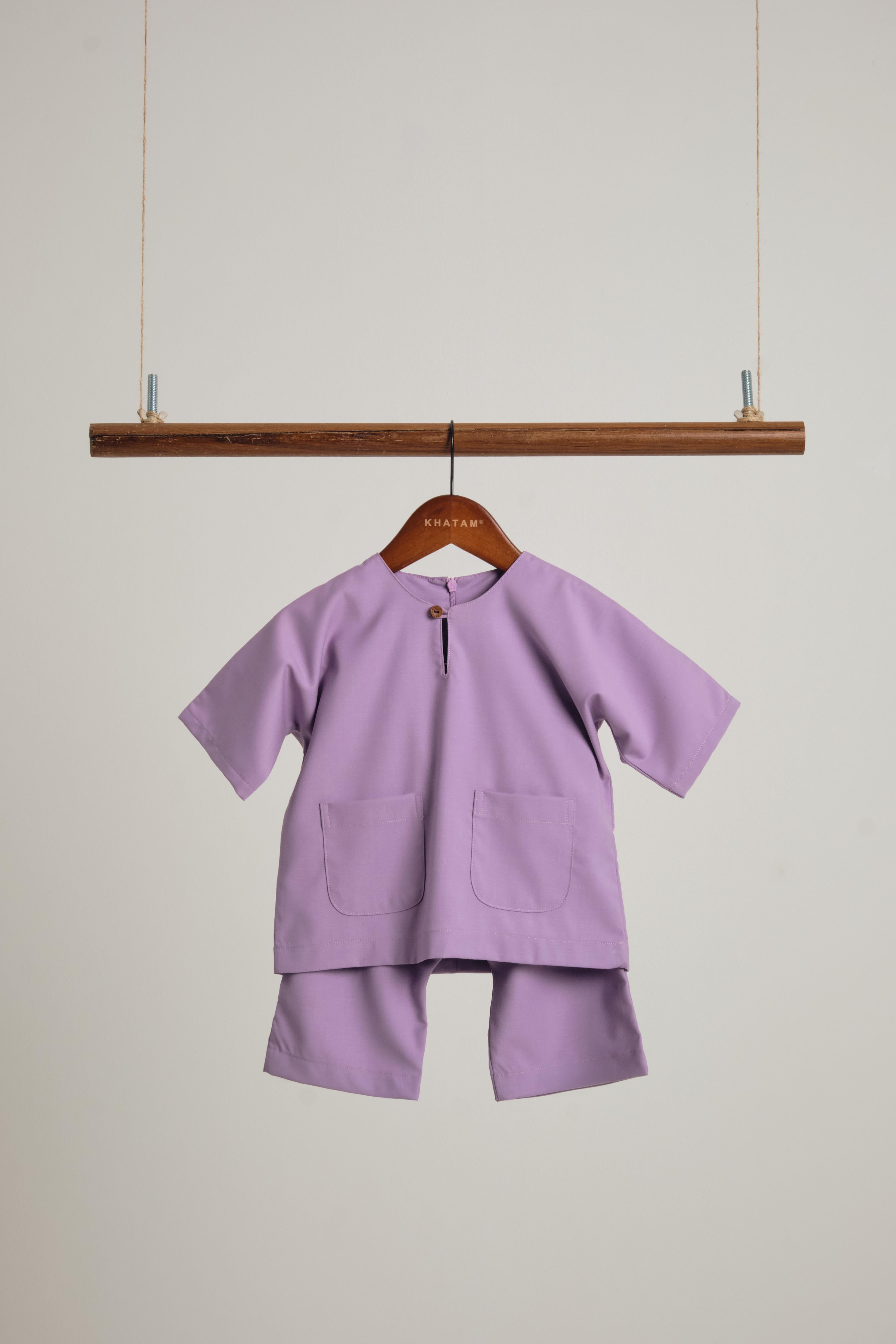 Patawali Baby Boys Baju Melayu Teluk Belanga - Purple